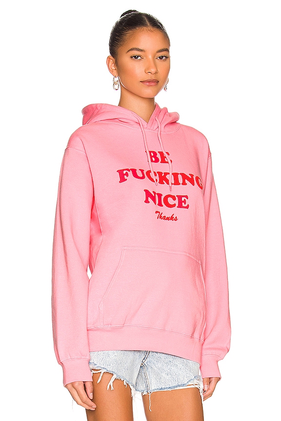view 2 of 4 Be Nice Hoodie in Pink