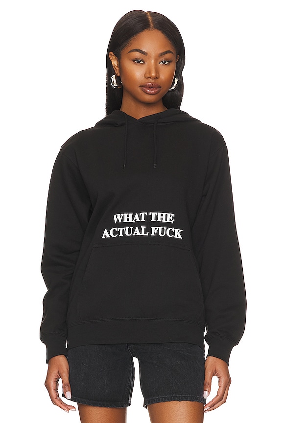 DEPARTURE What The Actual Fuck Hoodie in Black | REVOLVE