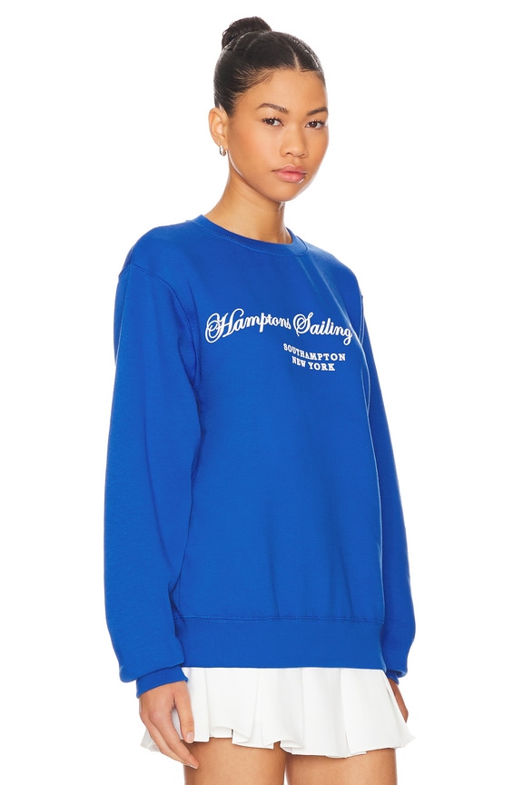 view 2 of 5 HAMPTONS SAILING CLUB 맨투맨셔츠 in Blue & White