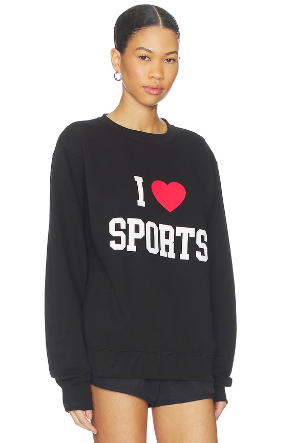 view 2 of 4 I Love Sports Sweatshirt in Black
