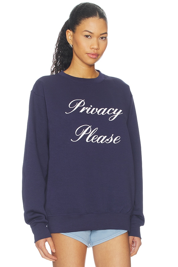 view 2 of 4 SUDADERA PRIVACY PLEASE in Navy
