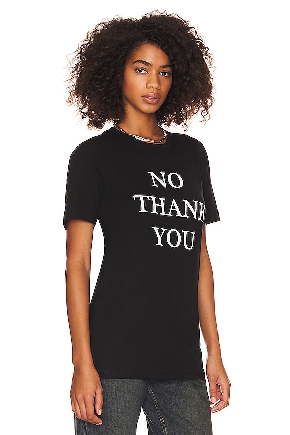 view 2 of 4 NO THANK YOU Tシャツ in Black