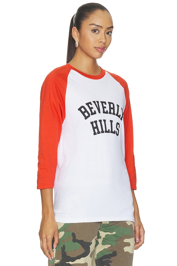 view 2 of 4 Beverly Hills Baseball Tee in White