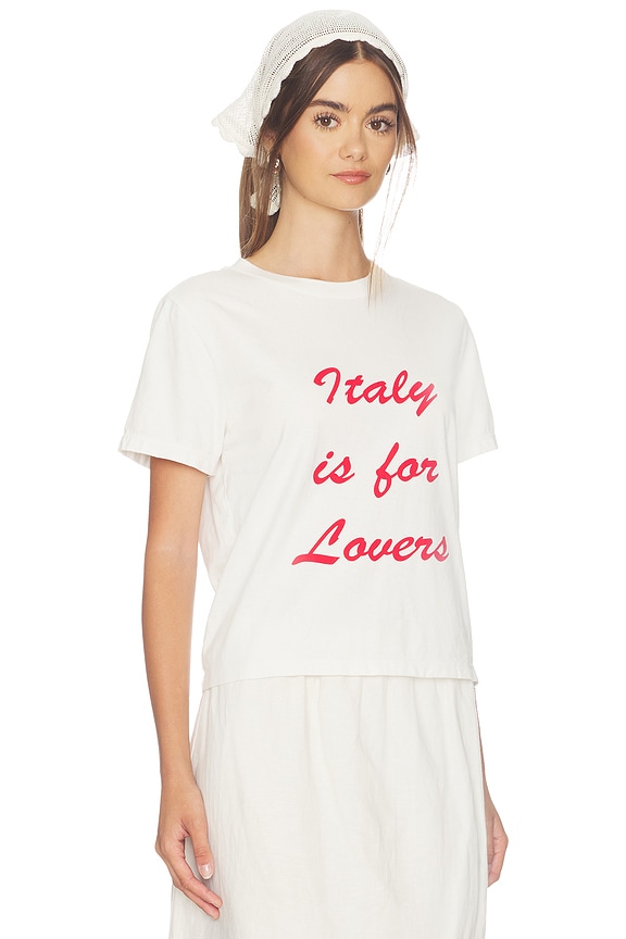 view 2 of 4 Italy Is For Lovers Boxy Tee in White