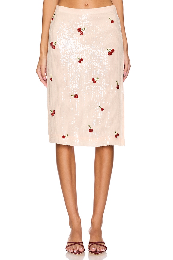 view 1 of 6 Classic Midi Skirt in Nude