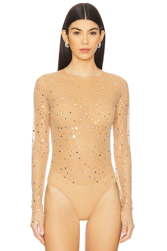 view 2 of 6 TRAJE DE CUERPO ENTERO DE CRISTAL in Nude