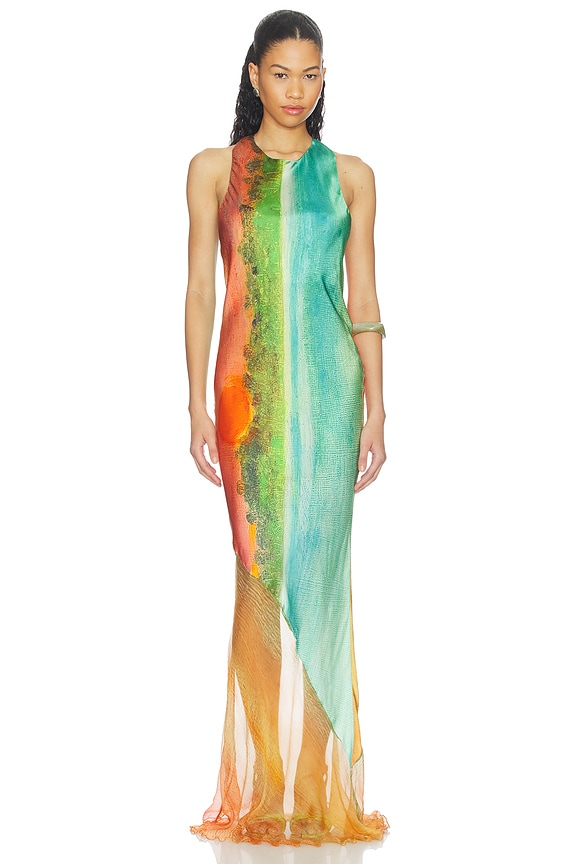 view 2 of 3 Formentera Silk Long Dress in Multi