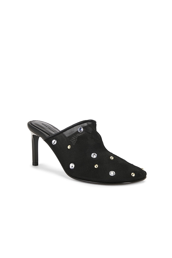 view 2 of 5 Sade Mule in Black Crystals & Studs