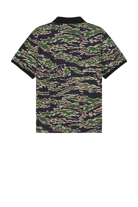 view 2 of 5 Tiger Camo Polo in Garden Green