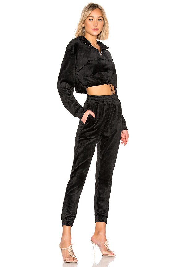 view 2 of 3 Guizio PT2 Velour Tracksuit in Black