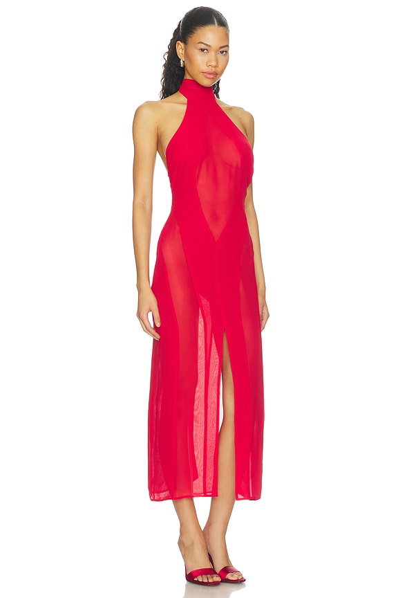 view 2 of 3 VESTIDO KOEMI SHEER PANEL  in Red Love