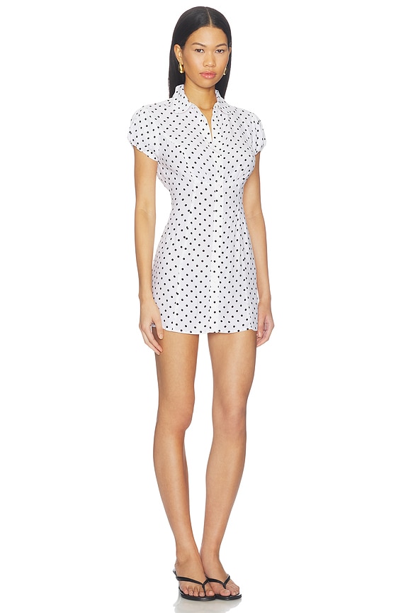 view 2 of 4 Liana Dress in White Polka Dot