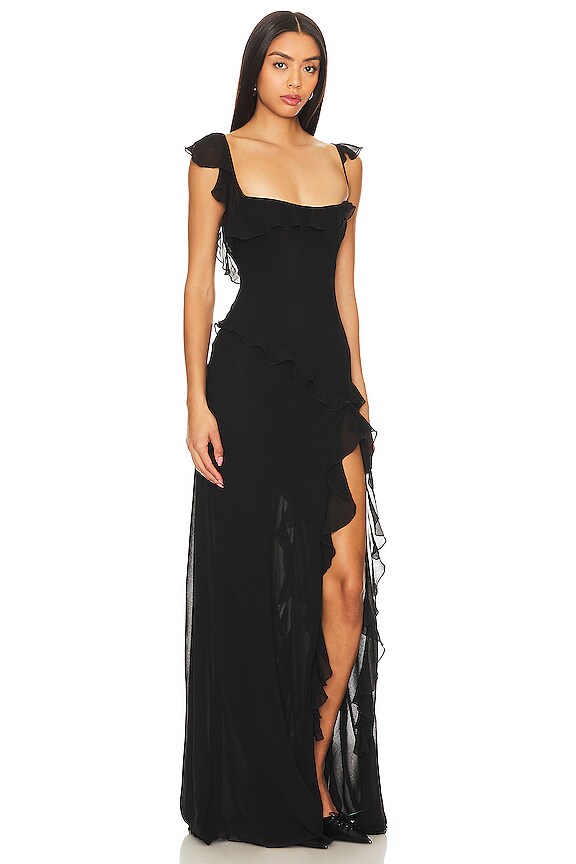 view 2 of 4 Avila Ruffle Gown in Black