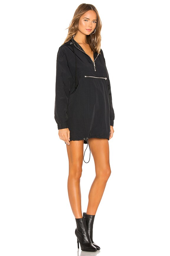 view 2 of 3 Windbreaker Hoodie Dress in Black
