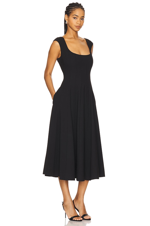 view 2 of 3 VESTIDO MIDI LEILA in Black