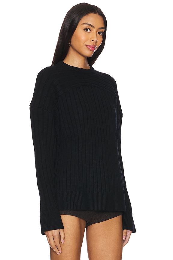 view 2 of 4 Cleon Rib Knit Pullover in Black