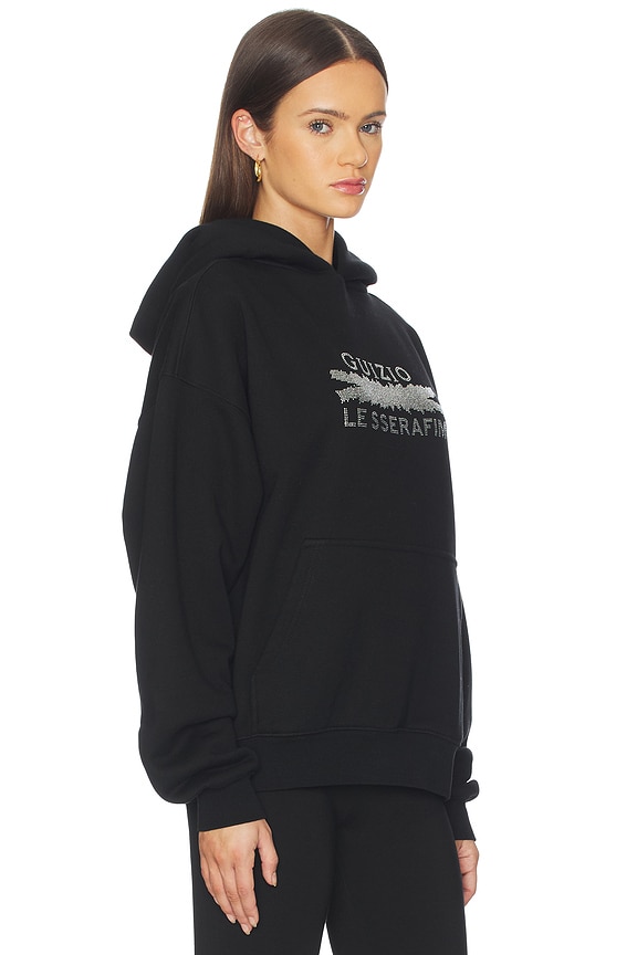 view 2 of 5 x REVOLVE x Le Sserafim Bedazzled Pull Over Hoodie in Black