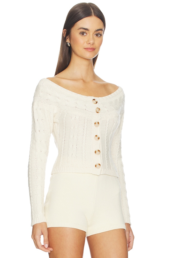 view 2 of 4 Cosette Off The Shoulder Sweater in Ivory