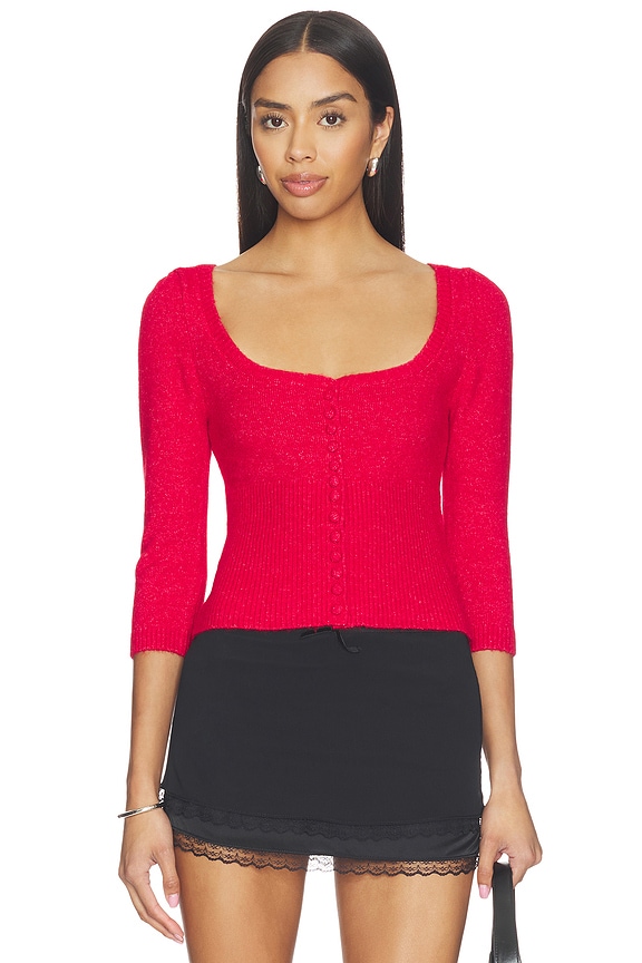 view 1 of 4 GILET ROCIE SWEETHEART in Red Love