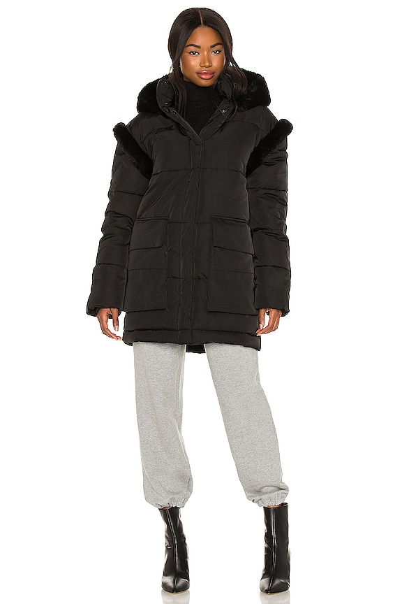 view 2 of 4 Long Puffer Jacket in Black