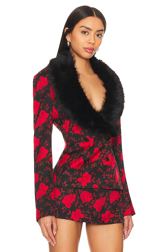 view 2 of 4 VESTE IMITATION FOURRURE MURADA in Peonia Print