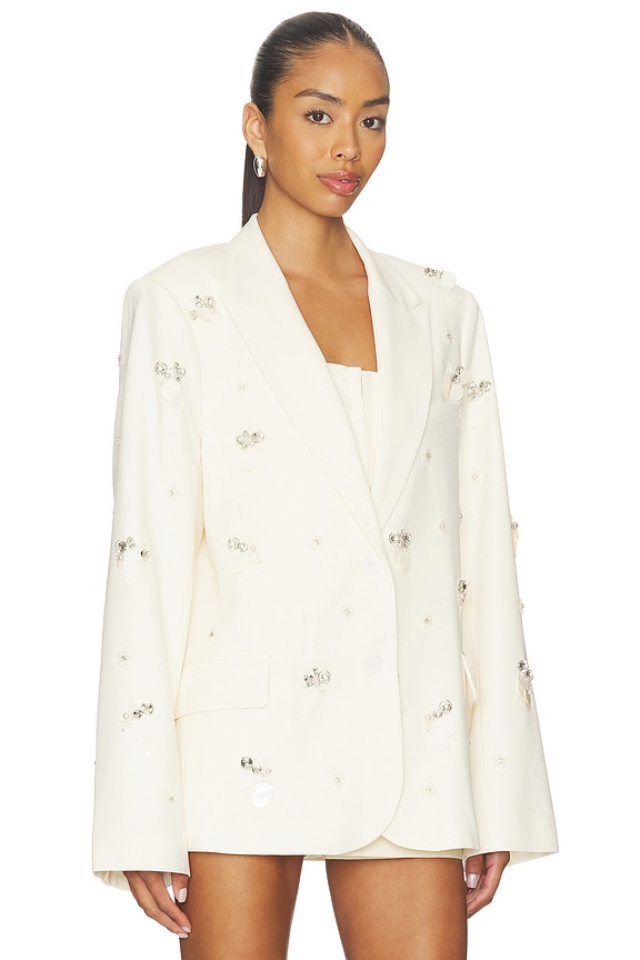 view 2 of 5 Embellished Oversized Blazer in Ivory