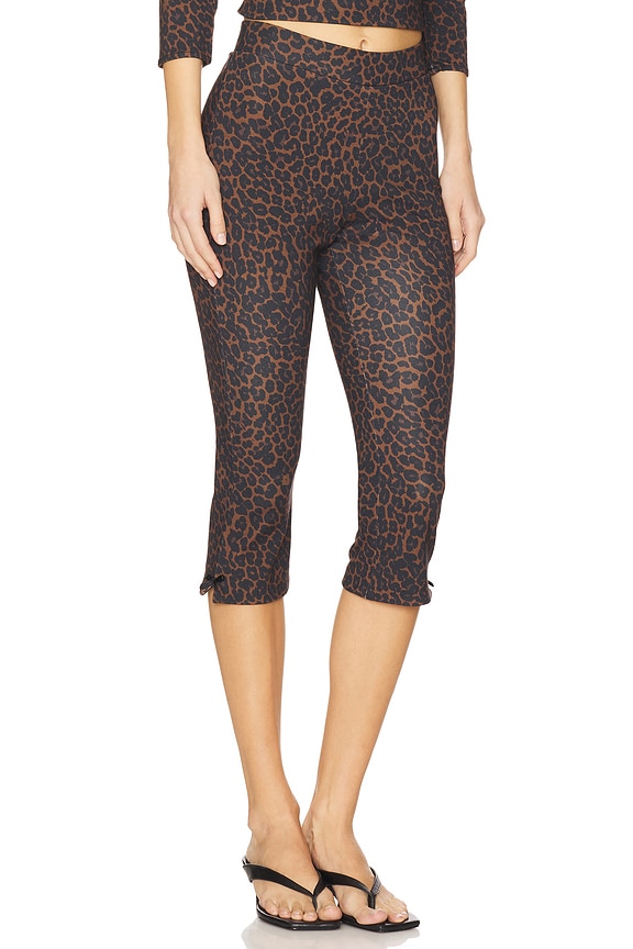 view 2 of 6 x REVOVLE Caria Capri Printed Pants in Leopard Ombre