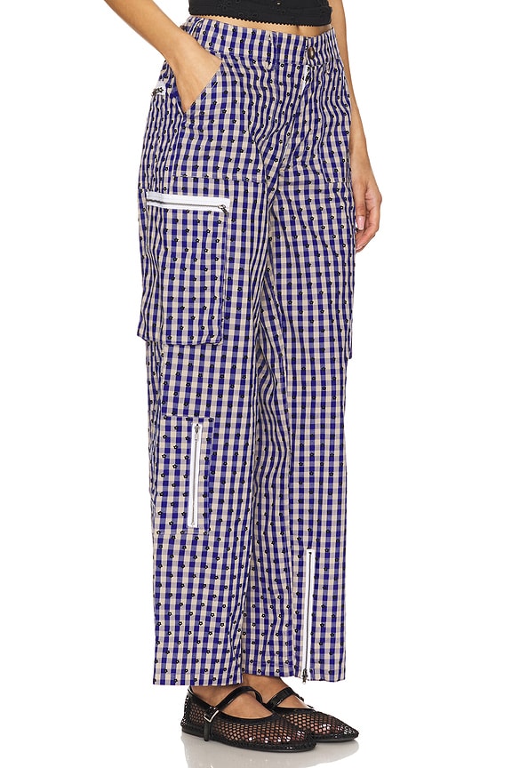 view 2 of 6 Adrian Gingham Pant in Blue
