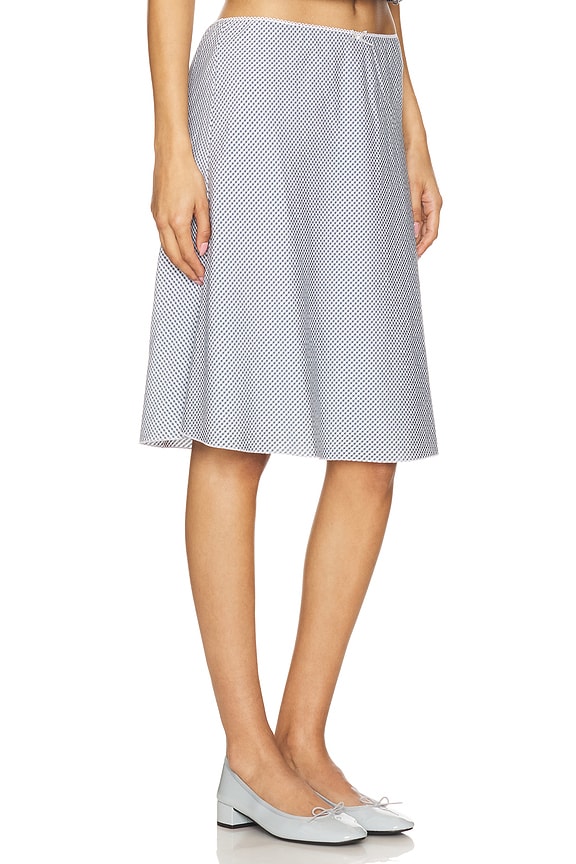 view 2 of 6 Gingham Paloma Skirt in Powder Blue