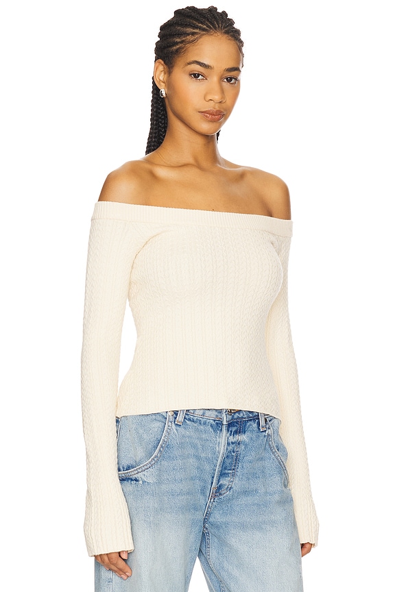 view 2 of 4 TOP ÉPAULES DÉNUDÉES MIA in Ivory