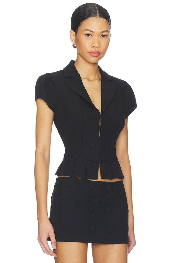 view 2 of 4 БЛЕЙЗЕР CAP SLEEVE BIB in Black