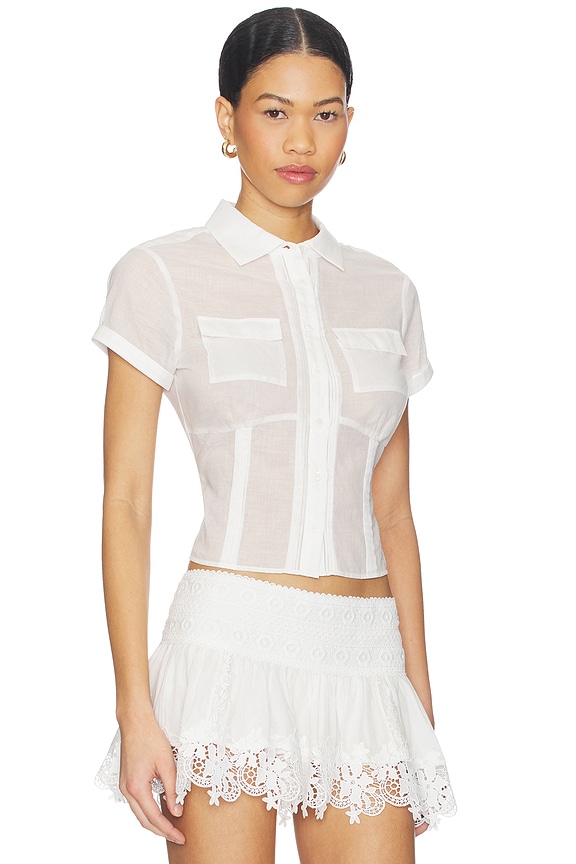 view 2 of 4 Ell Pocket Top in White