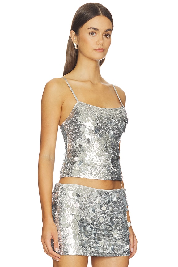 view 2 of 5 Paillette Cami in Silver