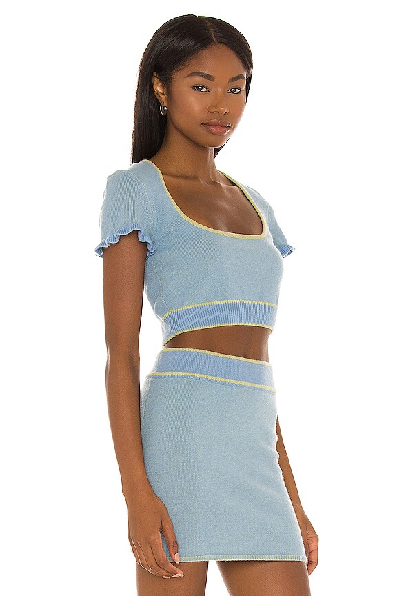 view 2 of 4 Scoop Neck Knit Top in Allure Blue