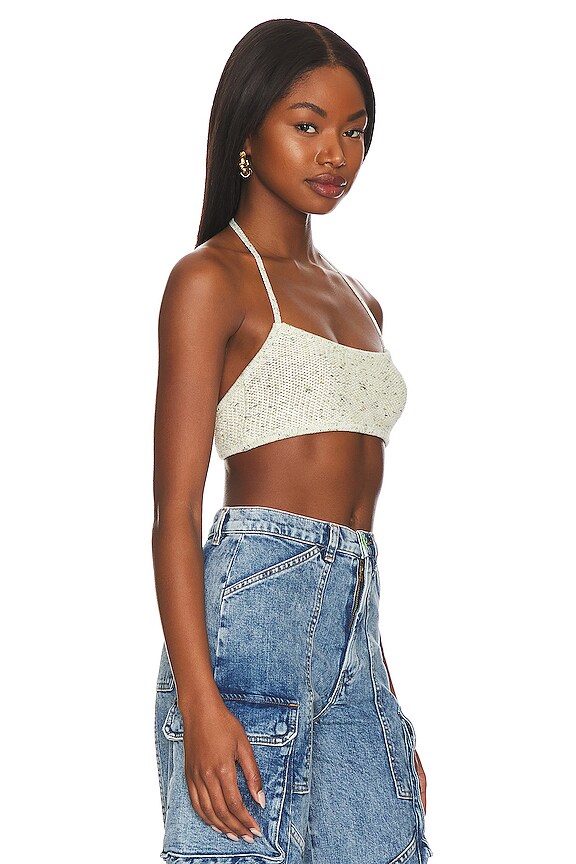 view 2 of 4 SUJETADOR TOP BLOOM KNIT in Cream