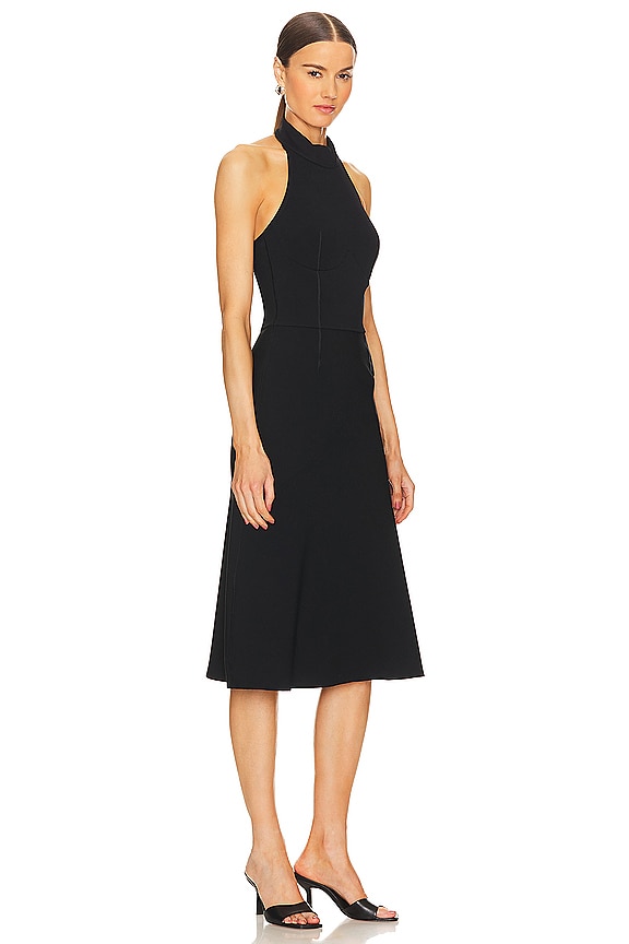 view 2 of 3 VESTIDO HALTER REINFORCE in Noir
