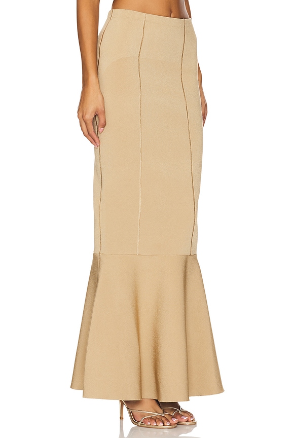 view 2 of 6 Flare Maxi Skirt in Gold