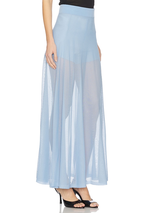 view 2 of 6 Paz Sheer Maxi Skirt in Light Blue