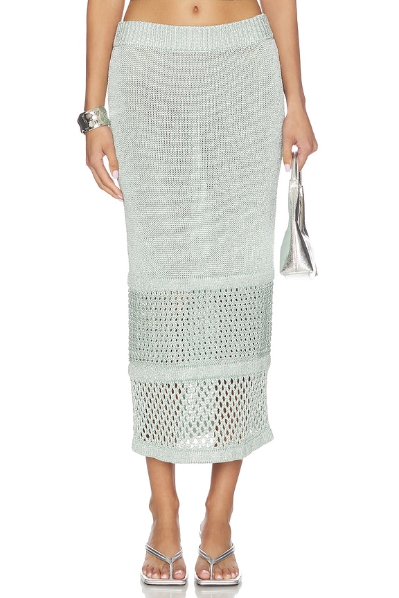 view 1 of 6 Ruby Skirt in Misty Jade
