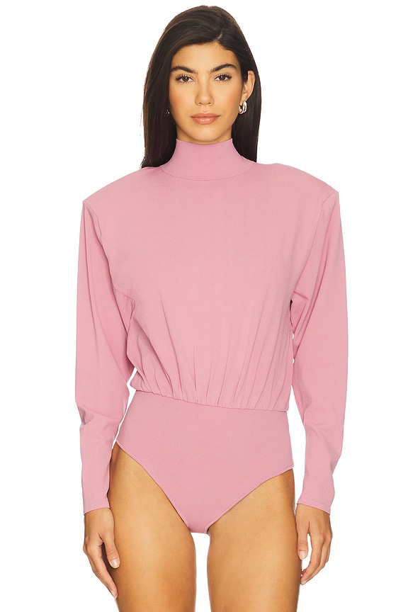 view 2 of 5 Sarah Open Back Bodysuit in Dusty Rose