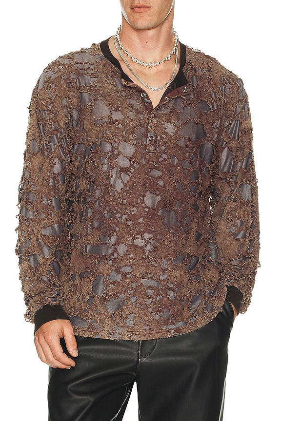 view 1 of 4 T-Overt Long Sleeve Tee in Coffee