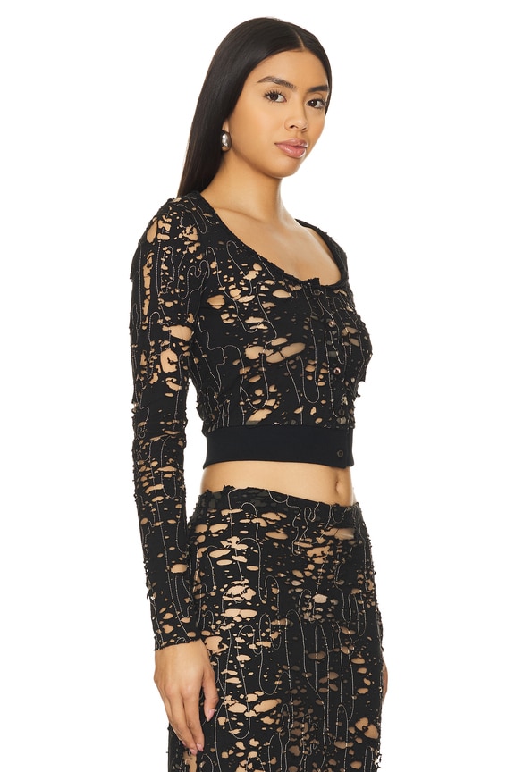 view 2 of 5 Simonne Top in Deep & Black