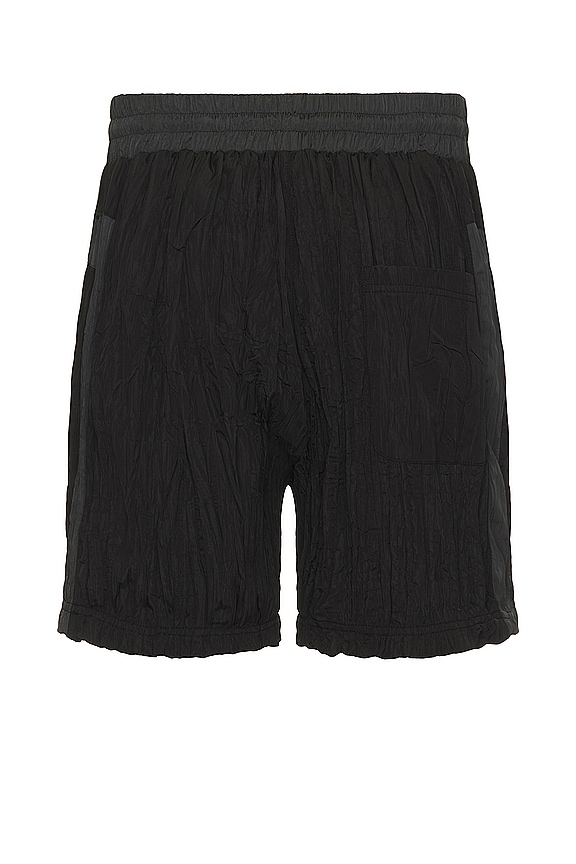 view 2 of 4 Crinkled Nylon Shorts in Black & Grey
