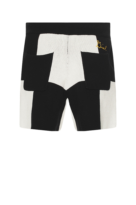 view 2 of 5 SHORT CHECKERED JACQUARD in Black