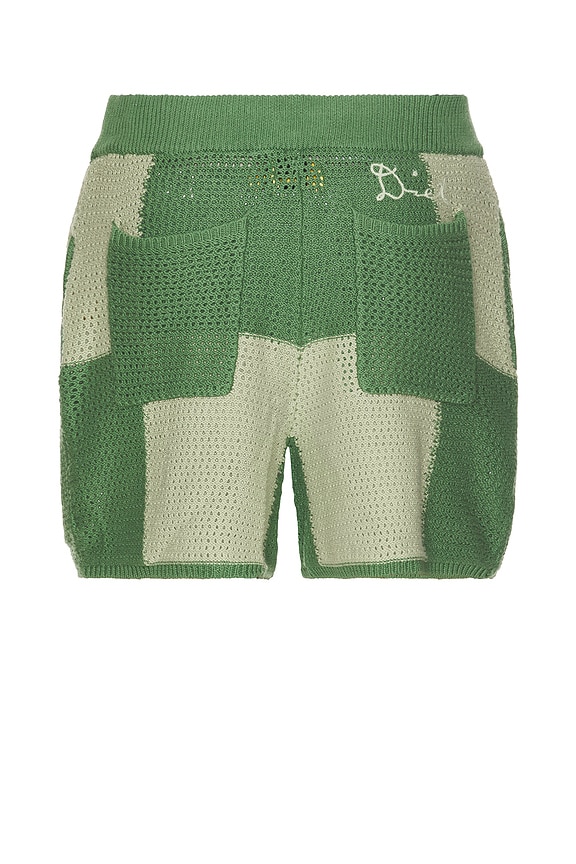 view 2 of 5 Checker Crochet Short in Sage