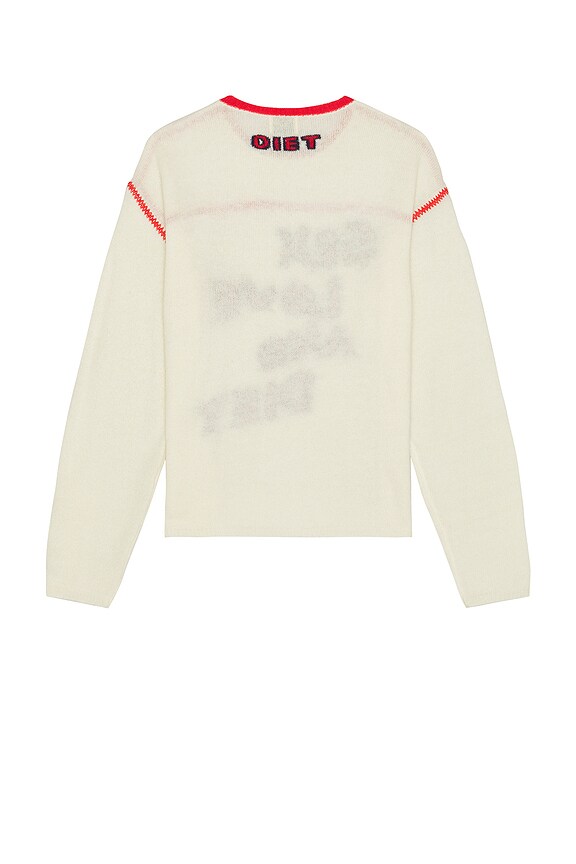 view 2 of 3 SL&D Knit Sweater in Cream & Red