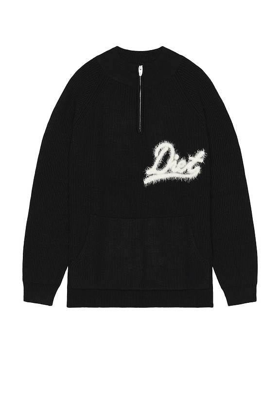 view 2 of 3 Waffle Knit Pullover in Black & White