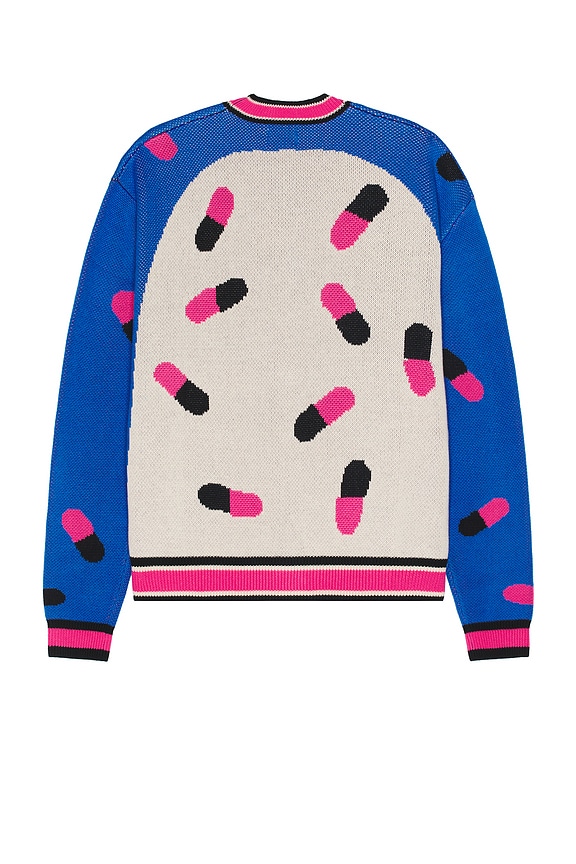 view 2 of 3 CÁRDIGAN in Blue & Cream