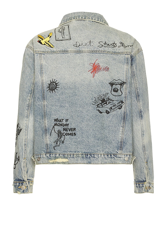 view 2 of 5 Doodle Trucker Jacket in Indigo