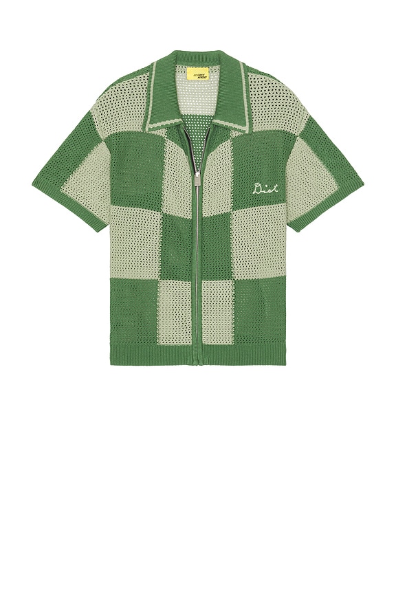 view 1 of 5 Checker Crochet Shirt in Sage